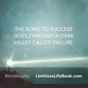<p>The road to success goes through a dark valley called failure.</p>
